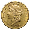 USA 20 Dolarów 1900 S, Głowa, złoto
