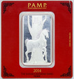 Sztabka PAMP, Lunar 2014, Koń, 100g Ag999