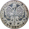 126. Polska, II RP, 10 złotych 1932, Głowa kobiety, st. 3-