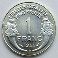 308c. Francja, 10 euro 2019, 1 frank 1944