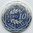 308c. Francja, 10 euro 2019, 1 frank 1944