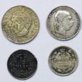 Zestaw srebrnych monet zagranicznych, 4 sztuki