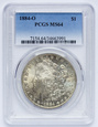 USA 1 dolar 1884 O, Morgan Dollar, PCGS MS64