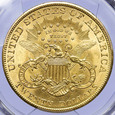USA 20 Dolarów 1904, Liberty Head, PCGS MS62