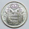 187a. Monako, 5 franków 1960, Rainier III Grimaldi, st. 2+