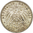 94. Prusy, 3 marki 1910 A, Wilhelm II, st. 2/2-