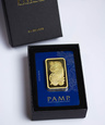 Złota Sztabka PAMP, 100 gramów czystego złota, st. 1