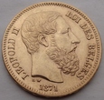 BELGIA - 20 FRANKÓW - 1871 - Leopold II