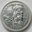 KANADA - 1 dolar 1958 - British Columbia - Elizabeth II - srebro