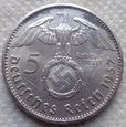 Niemcy - 5 marek - 1937 A - HINDENBURG - HK / 2
