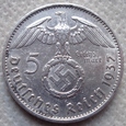 Niemcy - 5 marek - 1937 E - HINDENBURG - HK