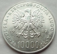 10000 zł - JAN PAWEŁ II - 1987 - SREBRO
