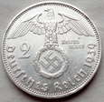 Niemcy - Trzecia Rzesza : 2 marki - 1939 J - Hindenburg - srebro