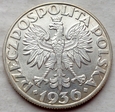 Polska - II RP - 5 złotych - Żaglowiec - 1936 - srebro