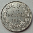 FINLANDIA - 50 PENNIA 1914 - srebro / 1