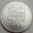 CZECHOSŁOWACJA - 100 KORON 1992 - Lidice i Lezaky
