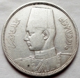 Egipt - 5 Qirsh - 1939 - Faruk I - srebro