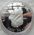 Kongo - 1000 franków 2002 - FAUNA AFRYKI / srebro