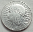 5 złotych - GŁOWA KOBIETY - 1934 - srebro