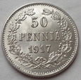 FINLANDIA - 50 PENNIA - 1917 - srebro