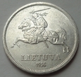 LITWA - 5 LITAI - 1936 - srebro