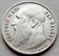 Belgia - 1 frank - 1909 - Belges - Leopold II - srebro