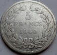 FRANCJA - 5 franków - 1840 W - Louis Philippe I