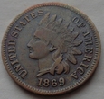 USA - 1 CENT 1869 - 9 OVER 9 - Indian Head Cent