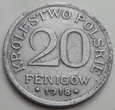 Królestwo Polskie - 20 fenigów - 1918