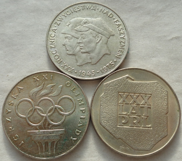 3 x 200 złotych - KPL  1974 - 1975 - 1976 - SREBRO