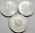 Polska - PRL : 3 x 200 złotych - KPL 1974 - 1975 - 1976 - srebro / 1