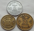 MAROKO - MONETY - 1951 / 1952 - ZESTAW