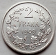 Belgia - 2 franki - 1909 - Belgen - Leopold II - srebro