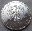 50000 złotych - JÓZEF PIŁSUDSKI - 1988 - SREBRO