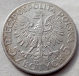 Polska - II RP : 5 złotych - Głowa Kobiety - 1933 - srebro