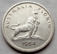 Australia - 1 florin 1954 - Wizyta królewska - Elizabeth II - srebro