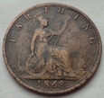 WIELKA BRYTANIA - FARTHING - 1868 - Victoria