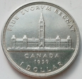 KANADA - 1 dolar 1939 - Royal Visit - George VI - srebro