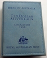 Australia - 10 dolarów 1990 Ptaki Australii - Biały Kakadu - srebro