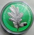 Germania Mint 2019 - Oak Leaf Space Green - ag999 - nakład 200 sztuk