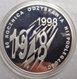 10 złotych - 80. rocznica odzyskania niepodległości - 1998