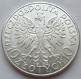 10 złotych - GŁOWA KOBIETY - 1932 bz - srebro