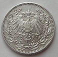 Niemcy - 1/2 marki - 1913 E - Wilhelm II / 1