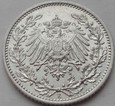Niemcy - 1/2 marki - 1907 E - Wilhelm II