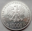 Polska - PRL : 10000 złotych - Jan Paweł II - 1987 - srebro