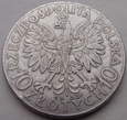 10 złotych - GŁOWA KOBIETY - 1933 - srebro