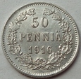 FINLANDIA - 50 PENNIA 1916 - srebro / 3