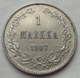 FINLANDIA - 1 Markka / Marka - 1907 - Mikołaj II
