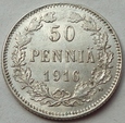 FINLANDIA - 50 PENNIA 1916 - srebro / 4