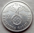Niemcy - Trzecia Rzesza : 2 marki - 1939 F - Hindenburg - srebro